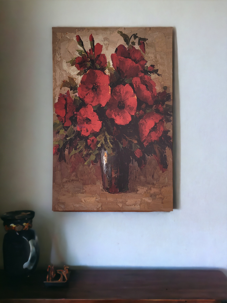 Crimson Blossoms (FRAMED)