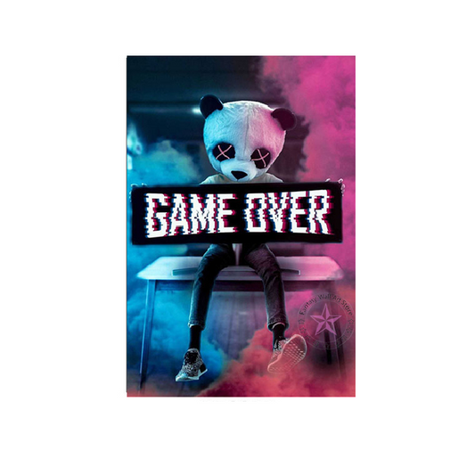 Colorful 'Game Over' Canvas Art