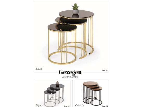 Gezegen Elegant Glass and Metal Coffee Table - Baleni Furniture